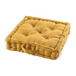 Coussin de sol capitonné en coton avec poignée - Jaune - 45 x 45 x 10 cm - Livraison gratuite