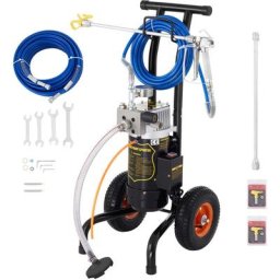 VEVOR Machine de Pulverisation Pulverisateur sans Air 1,2 HP 900 W Pistolet a Peinture 1,9 L/min