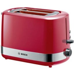 Bosch Haushalt - TAT6A514 Grille-pain avec grille spéciale viennoisieries rouge, acier inoxydable