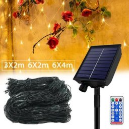Aufun - Guirlandes lumineuses solaires avec 8 Modes d'éclairage 30M 300 led Blanc