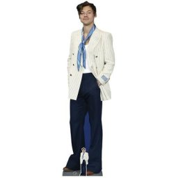 Figurine en carton taille réelle - Harry Styles - Veste Blanche - Chanteur et Acteur Britannique