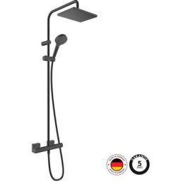 Hansgrohe - Colonne douche thermostatique Vernis Shape à économie d eau + tablette d angle