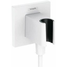 Hansgrohe - Fixfit - Coude de raccordement avec support, blanc mat 26889700