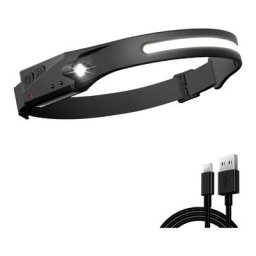 Lampe frontale rechargeable, lampe frontale à led, lampe frontale 230 avec 5 modes d'éclairage,
