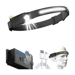 Lampe Frontale led Rechargeable, Super Lumineux 270 ° Éclairage De Grande Zone, Contrôle Du
