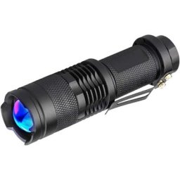 Torche de lumière uv 365 nm, lampe de poche uv à lumière noire zoomable 5 w torches ultraviolettes
