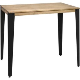 Table Mange debout Lunds 80X120x110cm Noir-Vieilli. Box Furniture Noir