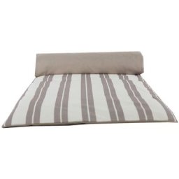 Matelas bain de soleil à rayures Naturel 65 x 200 cm - Naturel