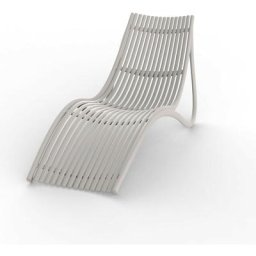 Chaise longue Vondom Ibiza 177x73x72 - Écru - Lot de 4 unités