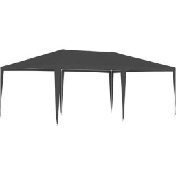 Tente de réception Tonnelle de Jardin - Rapide à Installer professionnelle 4x6 m Anthracite 90 g/m²