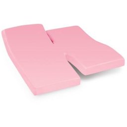 Drap housse relaxation uni 100% coton alto - tpr Tête et pied relevable 2x70x190 cm - Rose Macaron