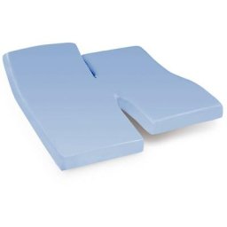 Drap housse relaxation uni 100% coton alto - tpr Tête et pied relevable 2x90x210 cm - Bleu Belle ile