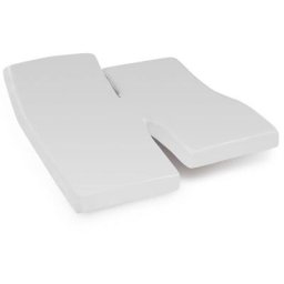Drap housse relaxation uni 100% coton alto - tpr Tête et pied relevable 2x100x200 cm - Gris Calcium