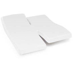 Drap housse relaxation uni 100% coton alto - tpr Tête et pied relevable 2x70x190 cm - Blanc