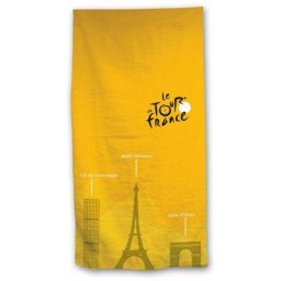 Aymax - Serviette de plage - Cyclisme Tour de France - Jaune - 70x140 cm