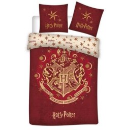 Parure de lit réversible - Harry Potter, les 4 maisons rouge -140 cm x 200 cm