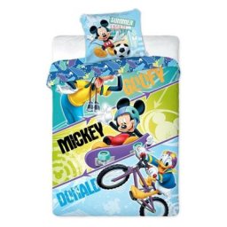 Parure de lit simple- Mickey fait du sport - 140 cm x 200 cm