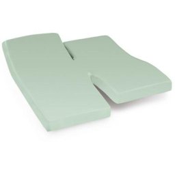 Drap housse relaxation uni 100% coton alto - tpr Tête et pied relevable 2x80x190 cm - Vert Fleur