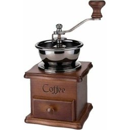 Moulin à Café Marron Rétro Manuel En Bois Avec Manivelle Portable, Moulin à Café Au Design Antique,