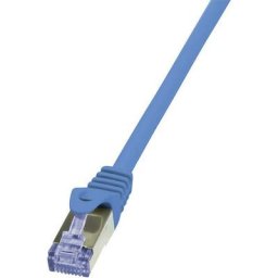 Câble réseau RJ45 cat 6A s / ftp Logilink 2 connecteurs RJ45 - 3 m - Bleu - CQ3066S