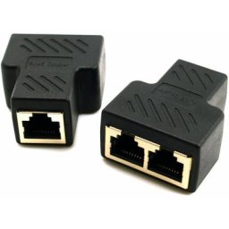 RJ45 Coupleur[2 Pièces], RJ45 Splitter Connecteurs Adaptateur 1 à 2 Ethernet Splitter Double