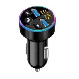Chargeur de voiture Bluetooth, transmetteur fm Bluetooth adaptateur radio sans fil pour lecteur de
