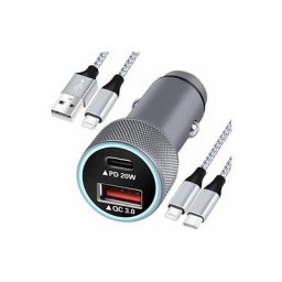 Accessoire Voiture Chargeur Voiture rapide chargeur de voiture usb c à double pores 38 w pd&qc 3.0