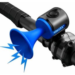 （Bleu）Sonnette de vélo VTT électrique, klaxon électronique, Convient aux guidons de 15 à 30 mm,