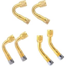 6pcs extension de valve de pneu 45° 90° 135° adaptateur de valve de pneu, extension de coude de