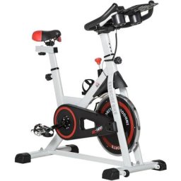 Homcom - Vélo d'appartement avec écran lcd multifonction vélo biking cardio-training selle et