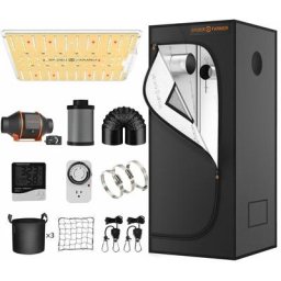 SF1000D led élèvent la lumière + 60x60CM Kits de tente de culture Système de filtre à charbon