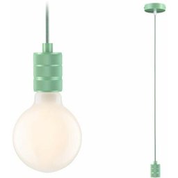 Suspension Tilla Neordic max1x60W E27 vert clair 230V tissu/mét