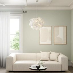 Lindby - Suspension en Tissu à intensité variable 'Maple' pour salon & salle à manger - blanc,