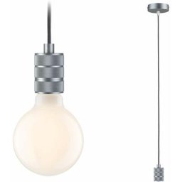 Paulmann - Suspension Tilla Neordic max1x60W E27 gris aluminium 230V tissu/métal