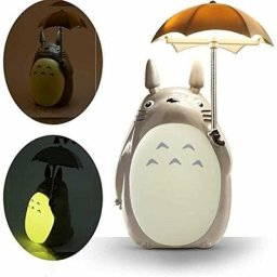 Totoro Veilleuse LED pour enfants, lampe de table de lecture USB rechargeable, dessin animé, animal