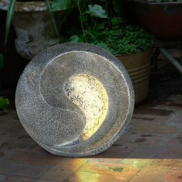 Lampes solaires aspect pierre pour l'extérieur Sculpture de jardin pour l'extérieur Lampe solaire