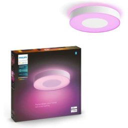 Hue White and Color Ambiance, Plafonnier Xamento Large, Blanc, compatible Bluetooth, fonctionne