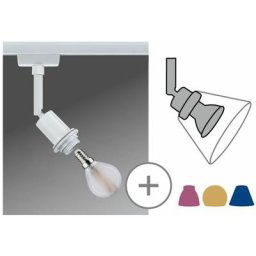 URail DecoSystems spot max1x20W E14 en métal blanc 230V Blanc max. 1x20W E14 sans ampoules 969.70