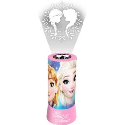 Kids Licencing - Veilleuse projecteur Disney La Reine des Neiges - Anna et Elsa - Rose - 19 cm