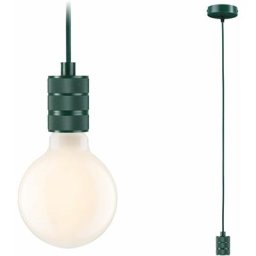 Paulmann - Suspension Tilla Neordic max1x60W E27 vert foncé 230V tissu/mét