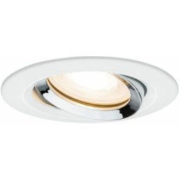 Paulmann - Spot encastré led Nova orientable - Blanc/chromé - 35W - IP65 - Non dimmable - Sans