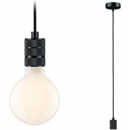 Paulmann - Suspension Tilla Neordic max1x60W E27 noir graphite 230V tissu/métal