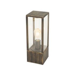 Qazqa - charlois - Lampe sur pied extérieur Industriel - 1 lumière - l 14 cm - Doré/Laiton