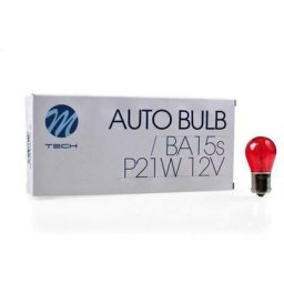 Ampoule Baw15s 12v 21w S25 Pr21w Rouge BOITE De 10 - Rouge