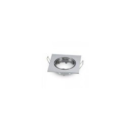 Spot encastrable carre orientable inox pour ampoule GU10 led ou halogene - Grise