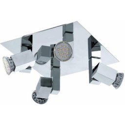 Eglo - Plafonnier design led 20W projecteur lampe spot mobile en aluminium chromé carré 93174