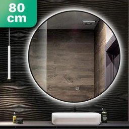 Mirlux - Miroir de salle de bains avec éclairage led - Miroir mural rond - Miroir de douche
