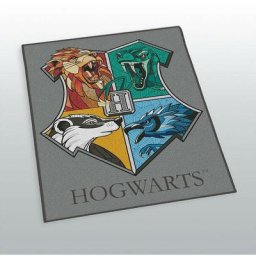 Herding - Tapis - Harry Potter - Les 4 Maisons Hogwarts Animaux - Gris, Rouge, Vert, Jaune et Bleu