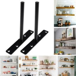 équerre étagère Invisible, Support Etagere en Fer, Fixation Etagere Murale Equerre Charge Lourde