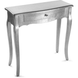 Versa - Cagliari Meuble d'Entrée Étroit, Table console, 80x30x80cm - Argenté